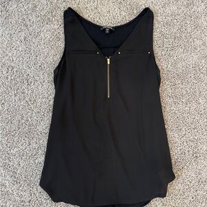 Express Black Zip-Front Tank Top